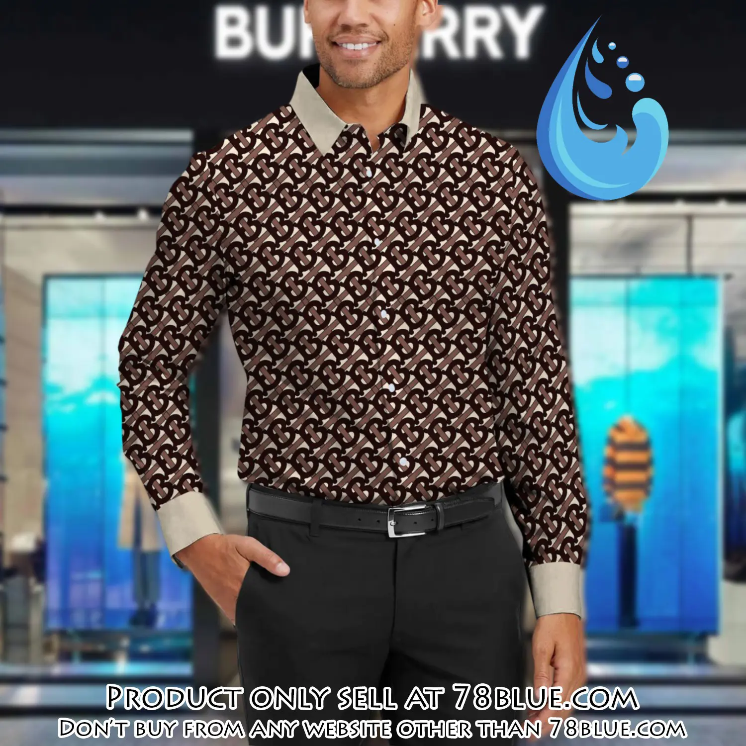 Burberry long sleeves button down shirt for elegant men lsb1004 78b1714533